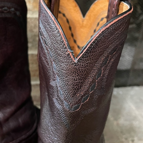 Luchesse 2000 Goat Skin & Smooth Ostrich Roper Vintage Boots - Picture 15 of 16